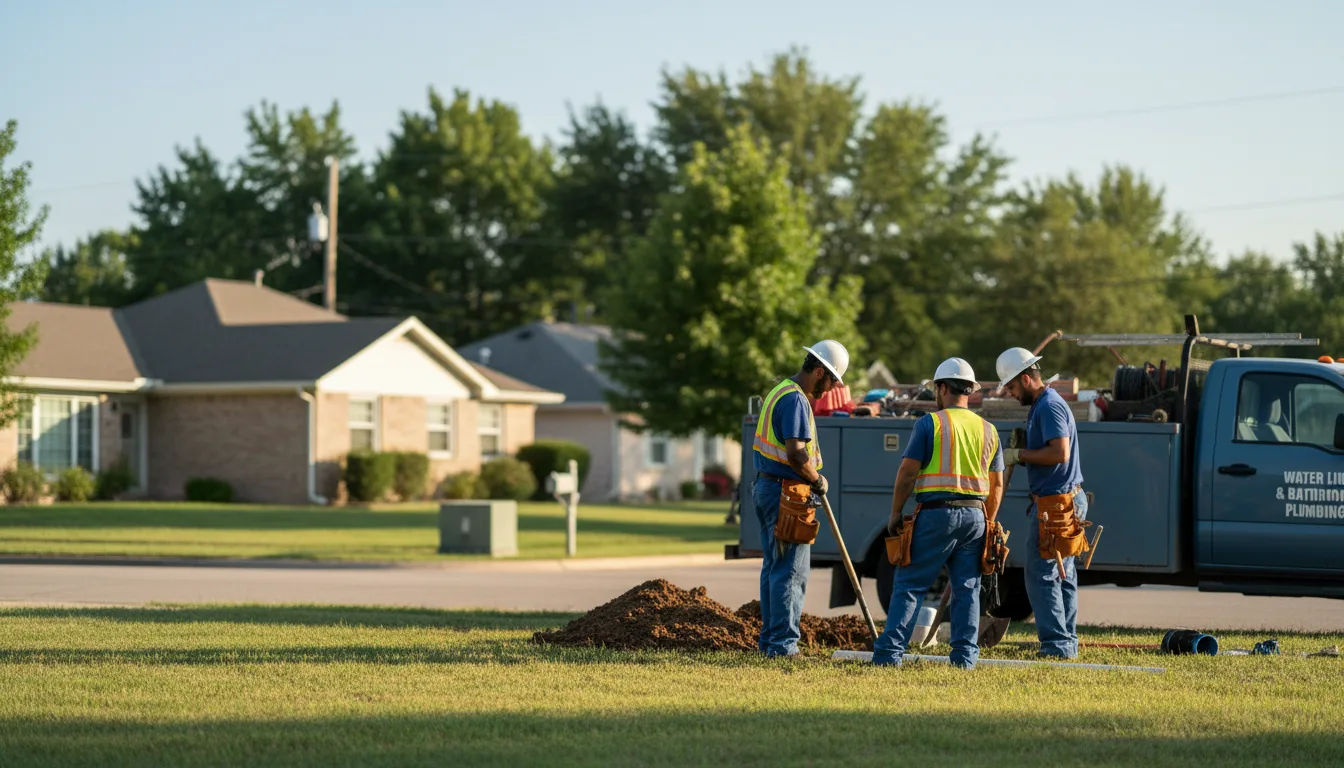 Residential water line and bathroom plumbing service in Francesville, IN